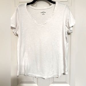 Eddie Bauer Cotton White T Shirt Size Large